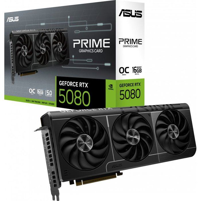 Carte Graphique ASUS Prime GeForce RTX 5080 OC 16GB GDDR7 – PCIe 5.0, 7680 x 4320