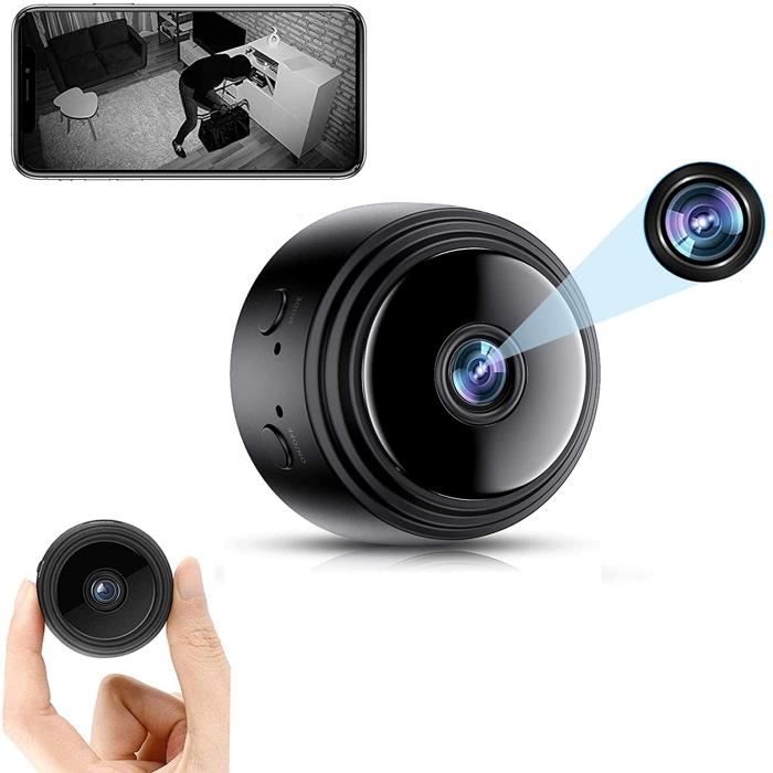 Mini caméra espion WiFi, petite caméra de surveillance sans fil 1080p avec vision nocturne infrarouge et détection de mouvement[695]