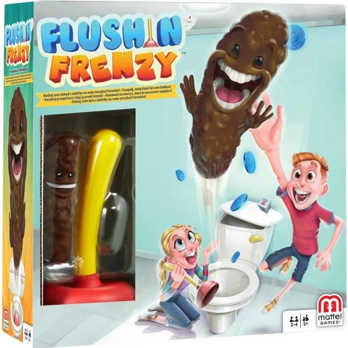 Jeu de société enfant - Toilettes Folie - MATTEL GAMES - 2 à 4 joueurs - 5  ans et + - Cdiscount Jeux - Jouets