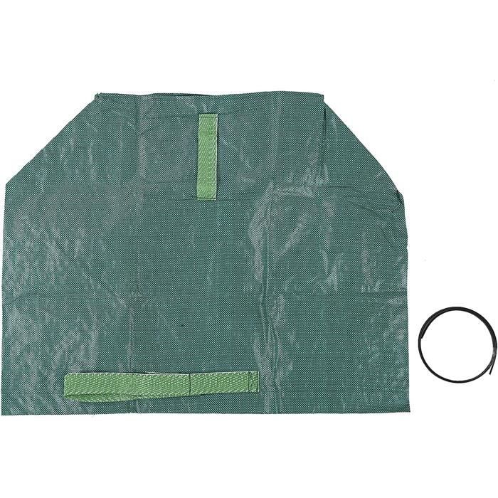 Sac De Collecte Feuilles 200 L Portable - Tissu Non-tissé PP, Pliable, Poignée Renforcée, Vert - 10