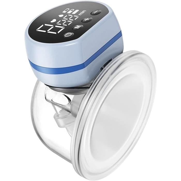 Tire Lait Electrique Main Libre - 2 Modes 9 Niveaux, Silencieux, Rechargeable Avec Écran LED, Conception Anti Reflux