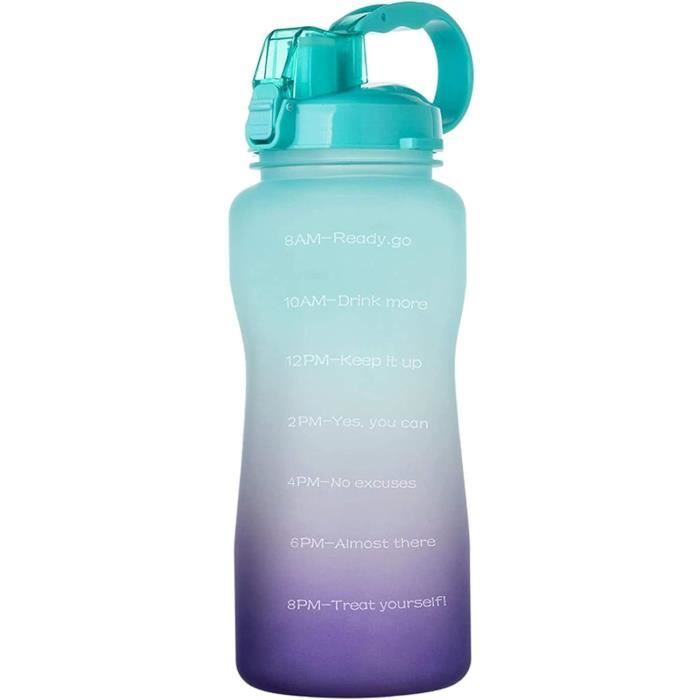 YC Kitchen Bouteille d'eau de Motivation de 1 Litre avec Marqueur de