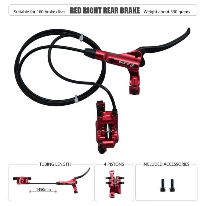 EJ.life Freins Hydrauliques Pour VTT Ensemble De Freins à Disque De Vélo Ensemble De Freins à
