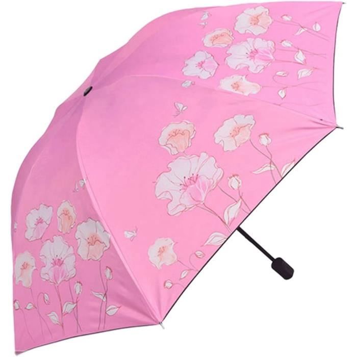 Gotta Ombrello Lungo Da Donna Automatico Antivento Con Motivi Rosa - Apertura Facilitata, 90 Cm, Colore Rosa
