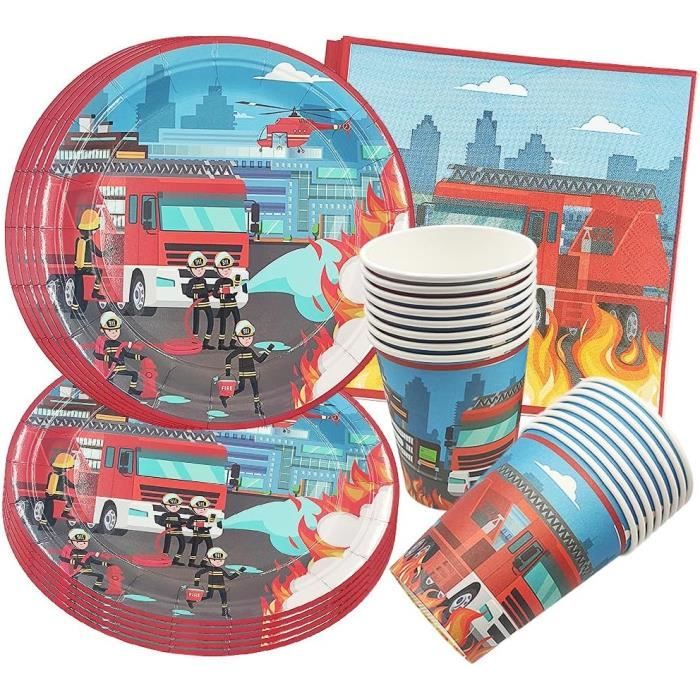 Vaisselle de Fête Monster Truck Assiettes en Papier Jetables,Ensemble