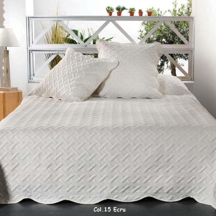 Boutis Ecru 220 X 240 Velour Solde