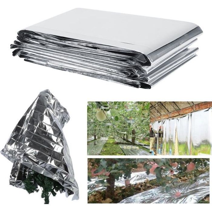 Réflecteur Croissance Plantes Film Réfléchissant Argenté WPKD BLUEIY Pour Plantes - 210x120cm - Améliore La Croissance En Serre Ou Jardin - Réfléchit 98% De La Lumière Réflecteur Lumière Plantes