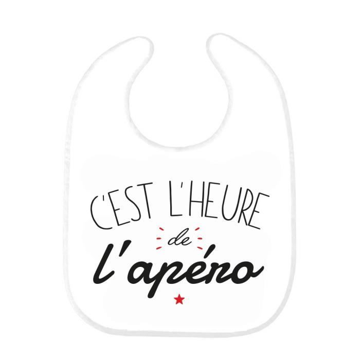 Bavoir Bebe Imprime Citation Naissance Humour C Est L Heure De L Apero Ref0447 Cdiscount Puericulture Eveil Bebe