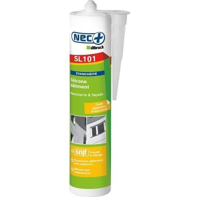 Mastic bâtiment silicone 310mL - blanc