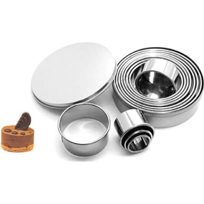 Lot De 6 Emporte-pièces Ronds En Acier Inoxydable - 7.5, 6.5 Et 5.5 Cm - Pour Biscuits, Pâtisserie, Dumplings