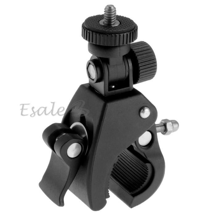 Support Caméra Moto/vélo – Clip Guidon Réglable 1,5-4 Cm – Alliage Aluminium, Vis 1/4 Pouce