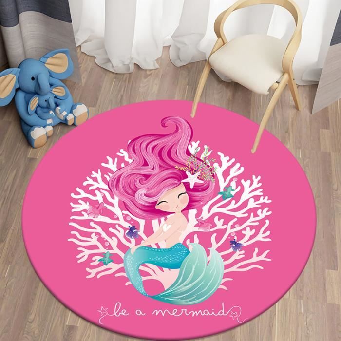 Tapis Rond Imprimé Noël 120 Cm - Velours Doux Antidérapant, Lavable, Pour Salon, Chambre, Décoration Festive