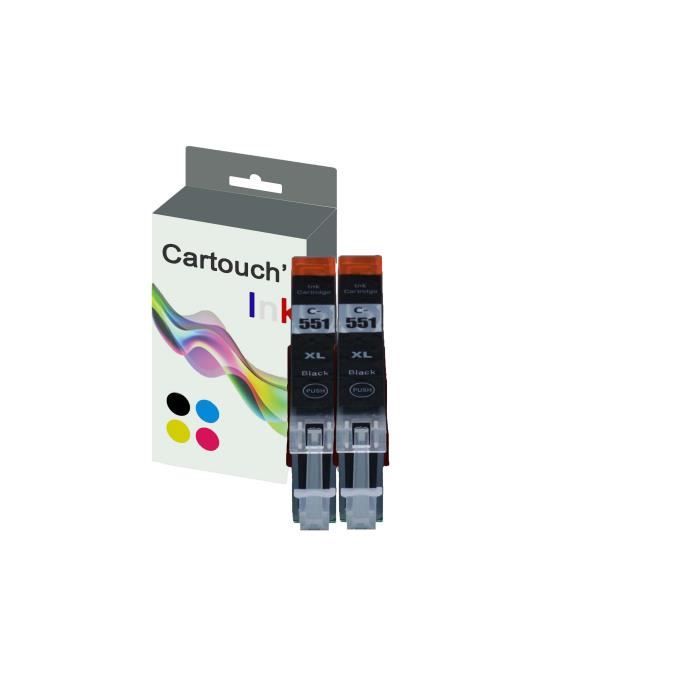 LCL GI-55 Lot De 2 Cartouches D'encre Compatibles Canon GI55 - Pour Maxify GX1050 GX2050 - Haute Capacité 70 Ml