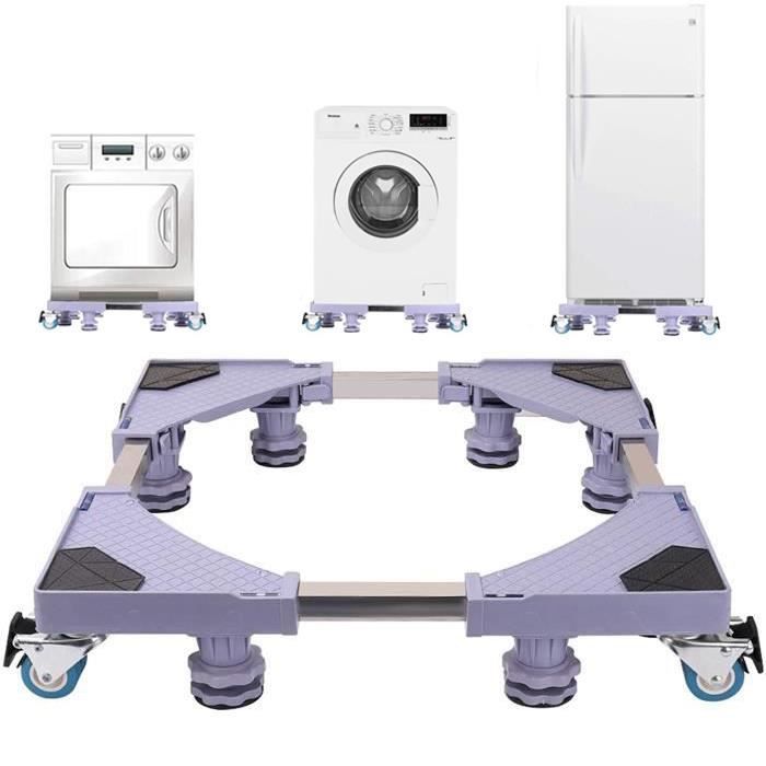 UNHO Base de Machine à Laver Réfrigérateur Chariot Roller avec 8 Pieds Support  Roulant pour Sèche Linge lave Linge Congélateur - Cdiscount Electroménager