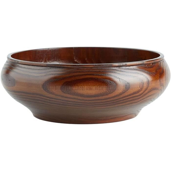 Saladier En Bois De Caoutchouc Naturel - 15 Cm, Fabriqué à La Main - Pour Salade, Fruits, Décoration