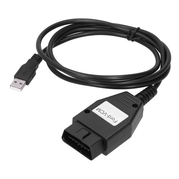 ZJCHAO Câble OBD Câble de Diagnostic Auto avec Interface OBD Cordon USB Vérification des Pannes Voiture Convient pour Ford