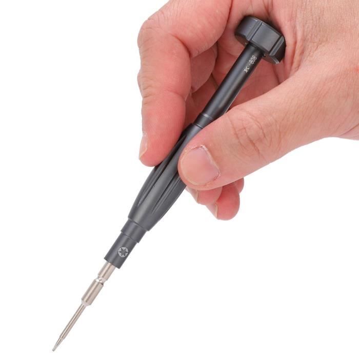 Tournevis De Précision Pour Montre - 2 Têtes Remplaçables, Acier, Portable, Idéal Réparation Bijouterie Et Bricolage