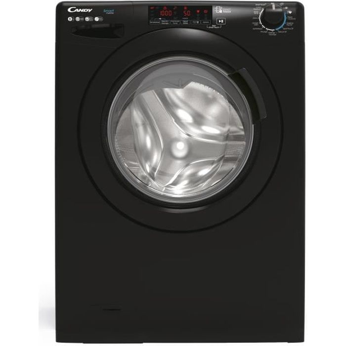 Lave-linge hublot CANDY CS 148TMBBE/1-47 - 8 kg - Induction - 1400 trs/min - Classe B - Noir - Candy
