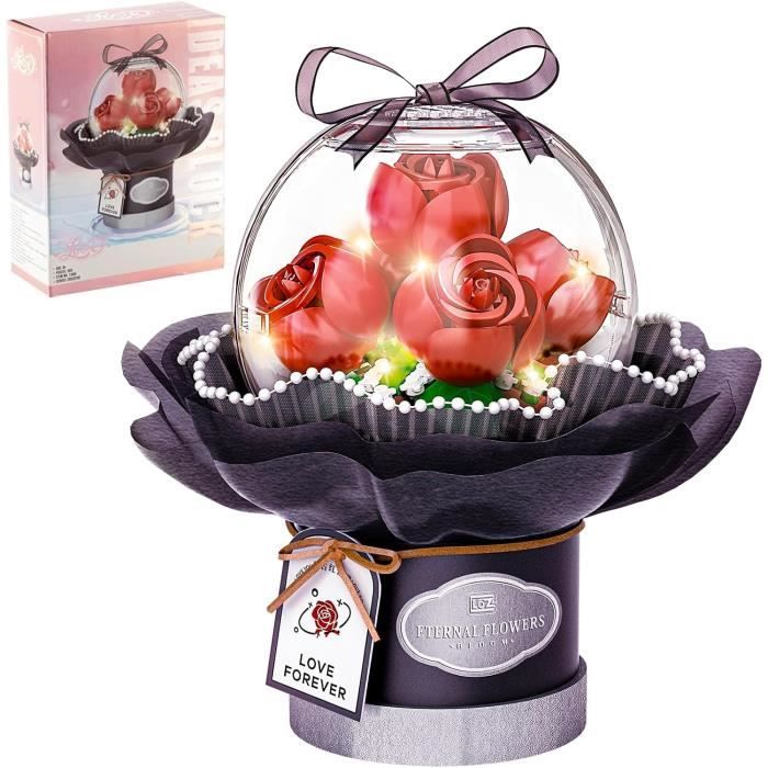 Darryy Mini Flower Box – Blocs De Construction Fleurs 300+ Pièces, Bouquet Permanent, Décoration Intérieure