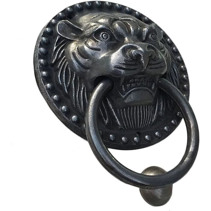 Heurtoir De Porte Décoratif Tête De Tigre En Laiton Doré (neuf)