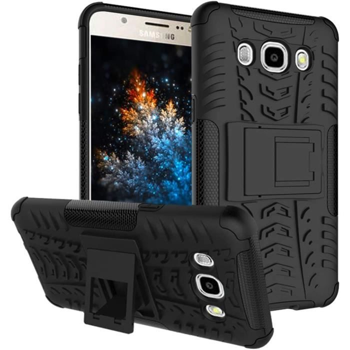 Coque Samsung J7 2016 2en1 Combinaison Armure Antichoc Bouclier Dur PC+ ...