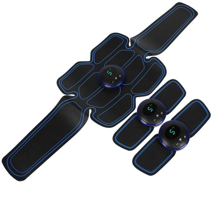 Ceinture De Stimulation Musculaire EMS Abdominale - 10 Modes 30 Niveaux | Entraîneur USB Pour Abdos/Bras/Jambes