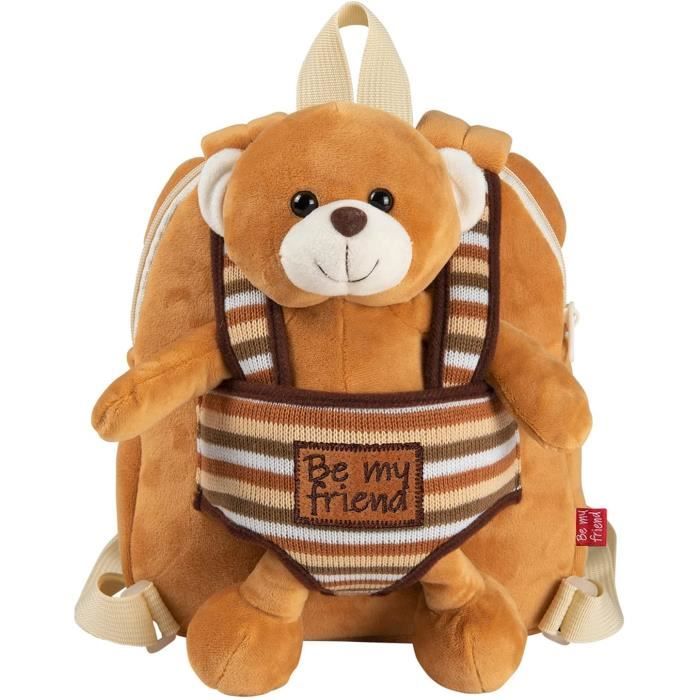 Petit Sac Dos Peluche Ours Enfant Fillette Fils 3 4 5 Ans