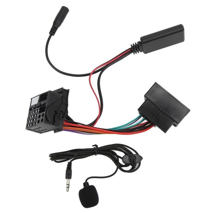 Dioche Adaptateur Bluetooth pour autoradio, câble AUX, micro, compatible Citroen C2 C3 C4 C6