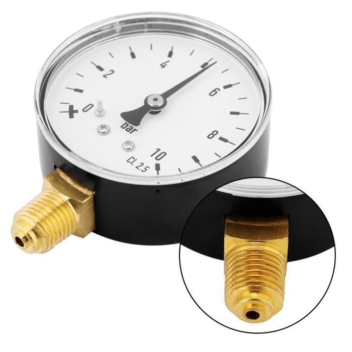 Manomètre Basse Pression JIVTO 15 IWC - Laiton, Connexion 1/4" NPT Inférieure - Neuf