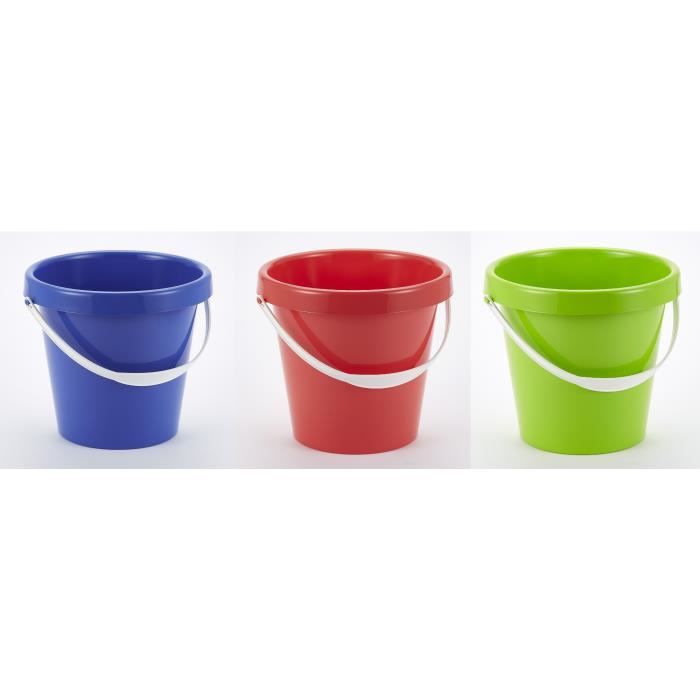 Seau Ecoiffier 22 cm avec rebord - Mixte - Dès 18 mois - Vert Bleu Corail