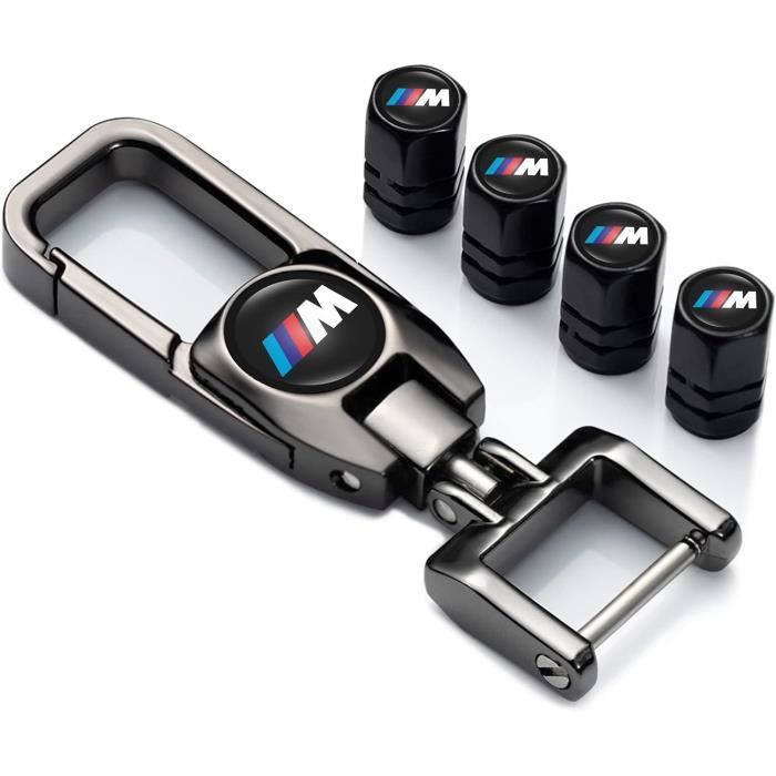 Porte-clés Voiture En Cuir Et Métal - Personnalisable - Pour Hommes Et Femmes - Cadeau élégant - Noir
