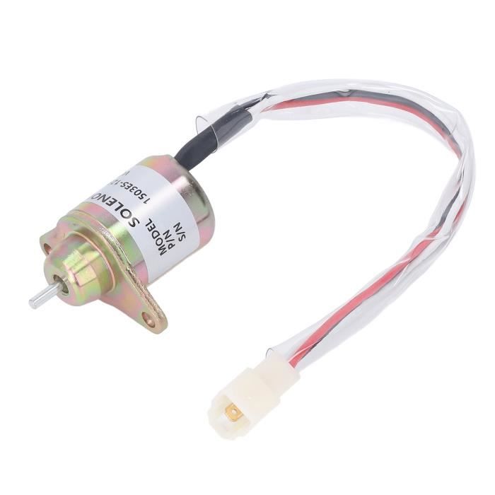 Solénoïde Push-pull 12V 366-07197 - Électrovanne D'arrêt Carburant Pour Générateur électrique - Course 20 Mm