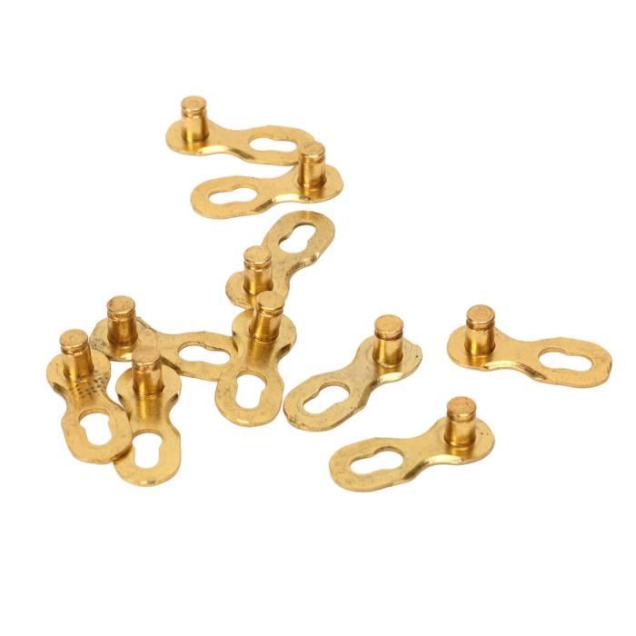 Maillons Rapides Pour Chaîne De Vélo - Lot De 10 (5 Paires) - Compatible 6/7/8/9/10 Vitesses - Résistance 950 Kgf