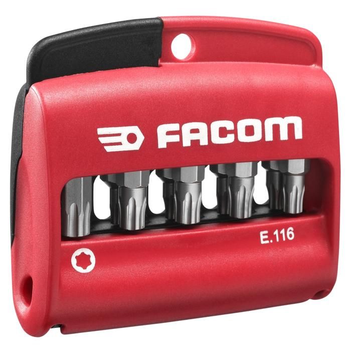 Jeu mixte de 10 embouts Torx Plus® 14 série 1 25 mm + porte embouts E.116 Facom