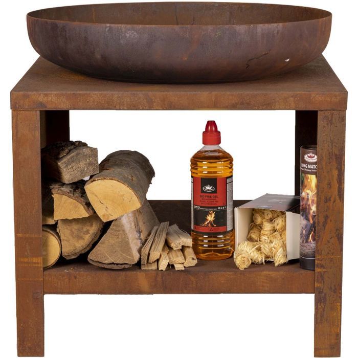 RM Design Barbecue Suspendu - Diamètre : 61 Cm - Brasero En Métal - Pour Jardin Et Balcon