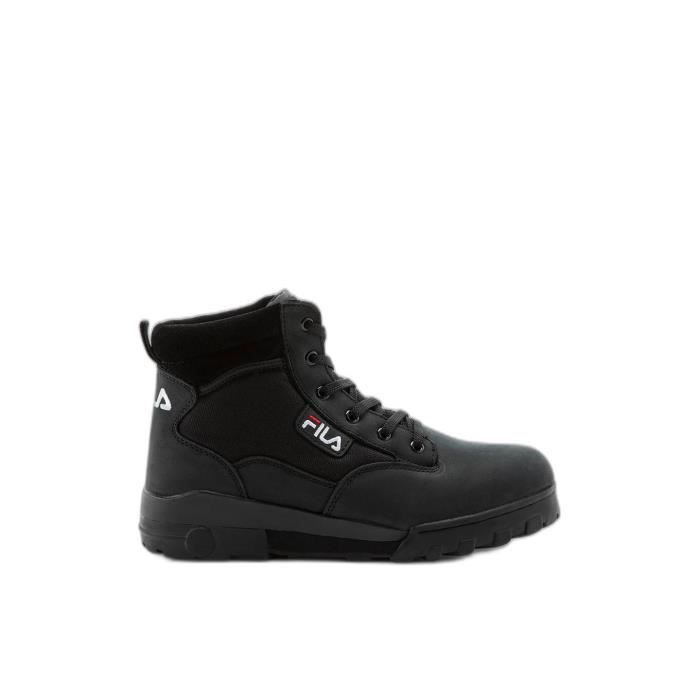 Baskets Fila Grunge Ii Mid Homme Noir Synthetique Plat Lacets Noir Cdiscount Chaussures