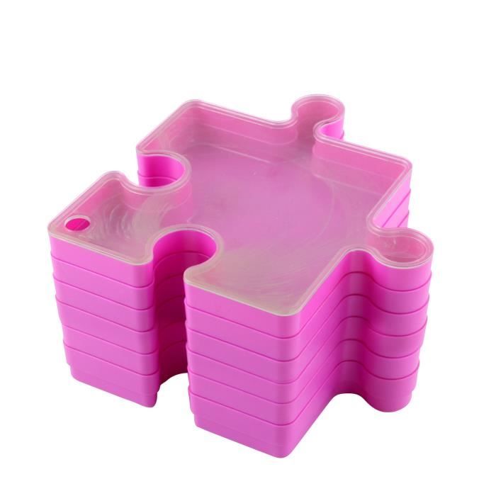 Mikilon Boîte de puzzle empilable Plateau de tri de puzzle Boîte de  rangement de puzzle de trieur en plastique 
