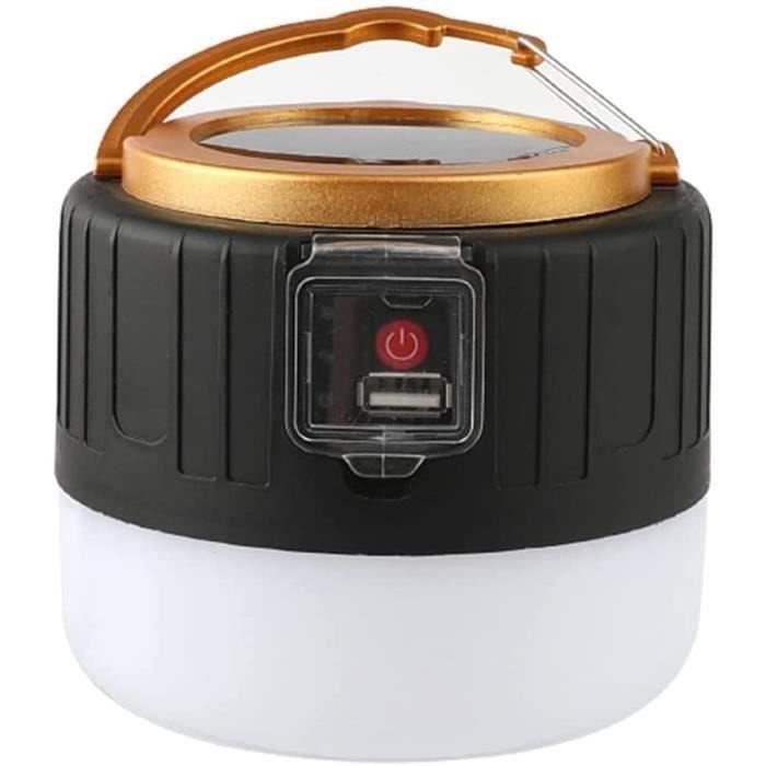 Semptec Lampe De Camping Solaire 2en1 CL-103.ms – 100 Lm, étanche IP66, Boîte De Rangement, Bleue, Avec Charge USB