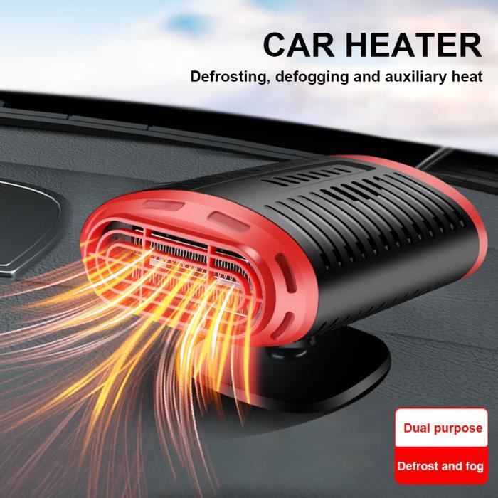12V Chauffage radiateur de tableau de bord refroidissement et dégivrage  réglable à 360° (Noir) - Cdiscount Auto