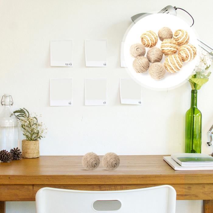 Lot De 4 Boules En Osier Naturel - Diamètre 10cm (4 Pouces) - Déco Rustique Pour Noël, Mariage, Maison, Projets DIY