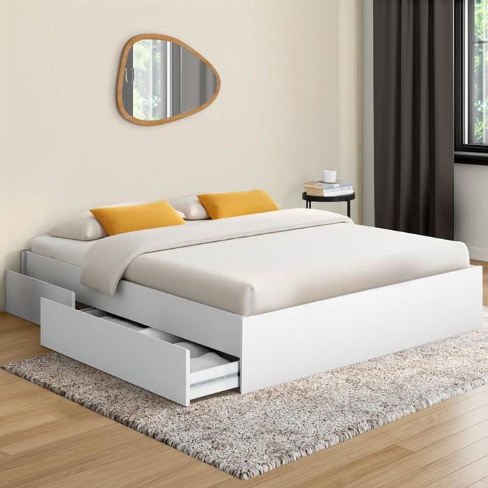 Lit Rembourré - 180 X 200 cm - Lit Plateforme Avec Éclairage Led
