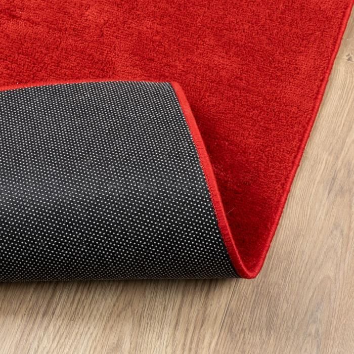 YNJ Tapis OVIEDO à poils courts rouge 80x200 cm YN2258 AB375618 ...