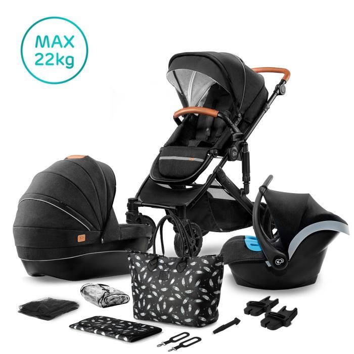 Poussette Kinderkraft PRIME 3 en 1 Multifonctions - Nacelle, Poussette  Hamac, Siège-Auto - Noir - Cdiscount Puériculture & Eveil bébé