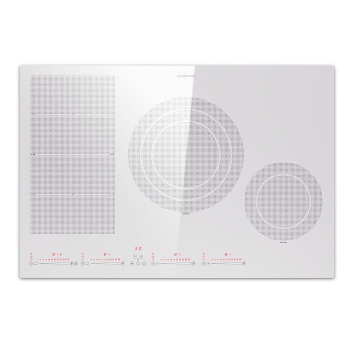 Klarstein Masterzone 77cm Plaque à Induction 4 Feux Blanc