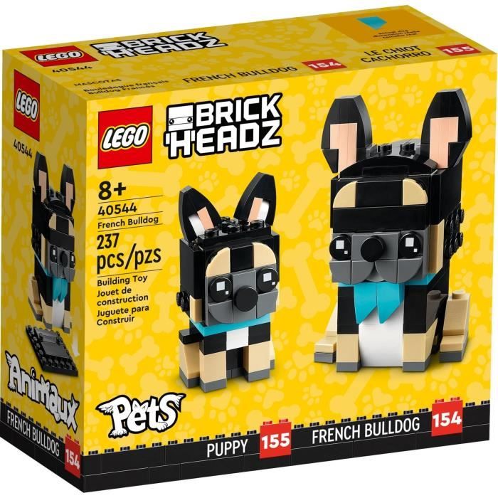 LEGO BrickHeadz - LEGO - 40544 - Bouledogues français - 237 pièces - Dès 8 ans