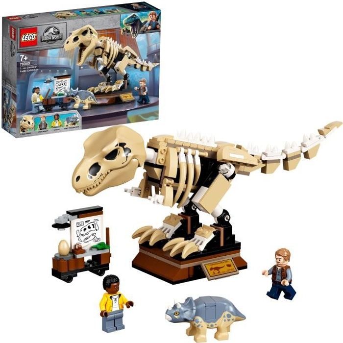 LEGO 76940 Jurassic World L Exposition du Fossile du T. Rex Dinosaure Jouet pour Enfant des 7 ans Jouet de Construction Squelette Cdiscount Jeux Jouets