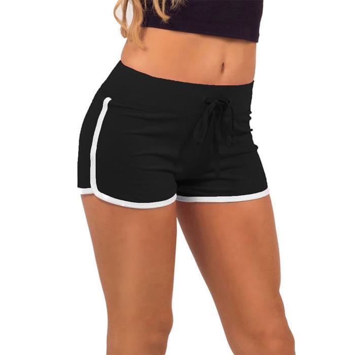 Shorts Femmes Mode Sport Shorts Drawstring cein...