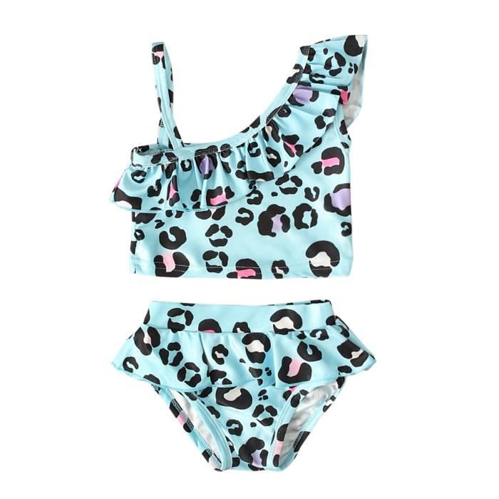 1 5 Ans B b Enfant Fille Maillot de Bain Deux Pi ces L opard