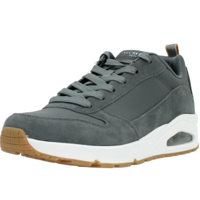 Skechers Basket - SKECHERS - 99762 - Homme - Gris - Lacets - Plat