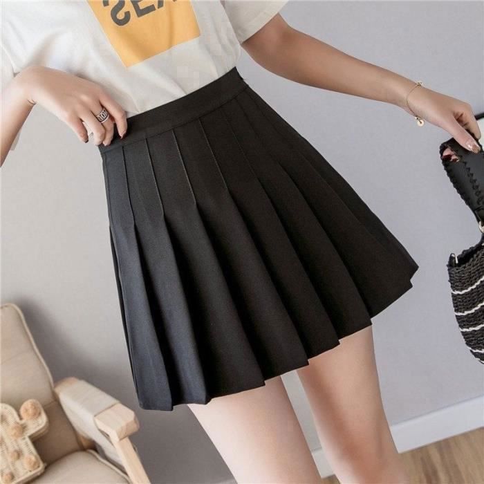 Jupe De Tennis Plissée Taille Haute SANGTREE – Carreaux Noir Et Blanc, Avec Short Intégré, Pour Filles Et Femmes